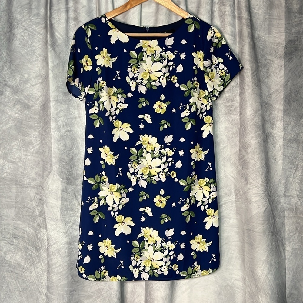 Lulu’s Floriana Navy Blue Floral Shift Dress - size Small - Picture 11 of 14